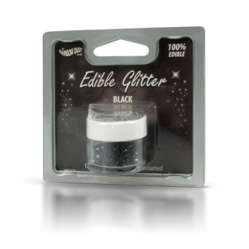 Edible glitter - Rainbow Dust - black, 5 g
