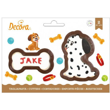 Set of cookie cutters - Decora - dog and bone, 2 pcs.