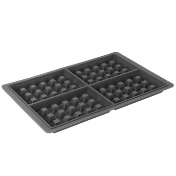Silicone waffle baking mold - rectangular, 4 pcs.