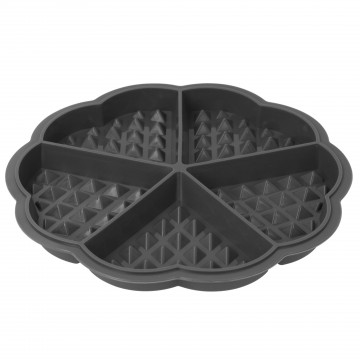 Silicone form for baking waffles - hearts, 17.8 cm