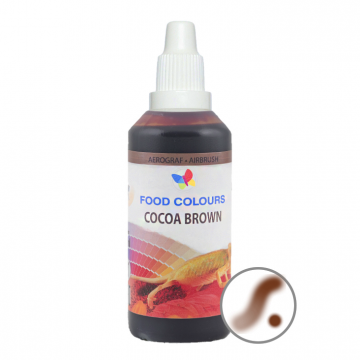 Liquid dye for airbrush - Food Colors - cocoa brown, 60 ml