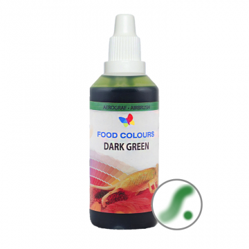 Liquid dye for airbrush - Food Colors - dark green, 60 ml