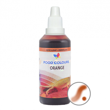 Liquid dye for airbrush - Food Colors - orange, 60 ml