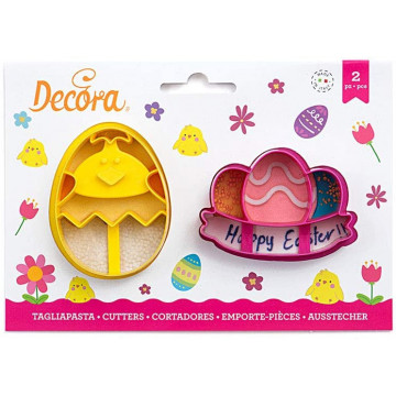 Molds, cookie cutters - Decora - chicken and Easter eggs, 2 pcs.