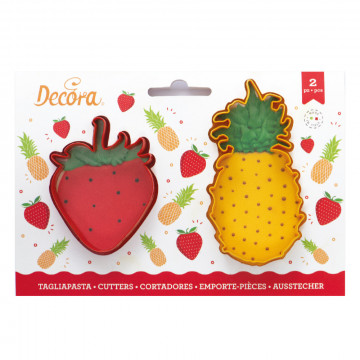 Molds, cookie cutters - Decora - strawberry and pineapple, 2 pcs.