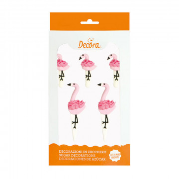 Sugar decorations - Decora - flamingos, 5 pcs.