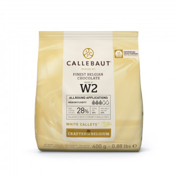 Belgian chocolate in lozenges - Callebaut - white, 400 g