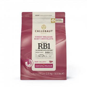 Belgian chocolate callets - Callebaut - ruby, 2,5 kg