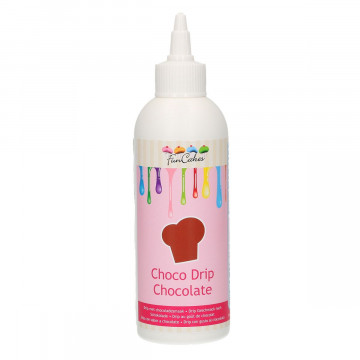 Chocolate glaze, drip for decorating - FunCakes - brown, 180 g