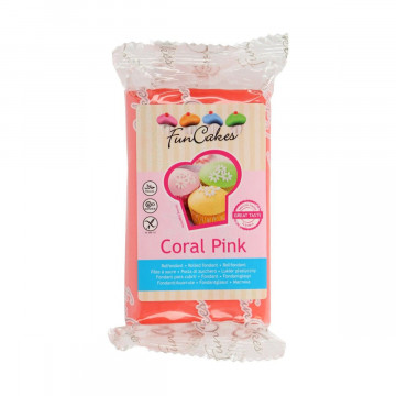Sugar paste - FunCakes - coral pink, 250 g