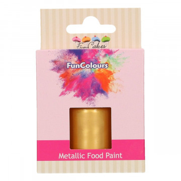 Farba spożywcza - FunCakes - metaliczna, złota, 30 ml