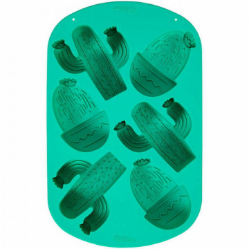 Silicone mold for cookies - Wilton - cactus, 6 pcs.