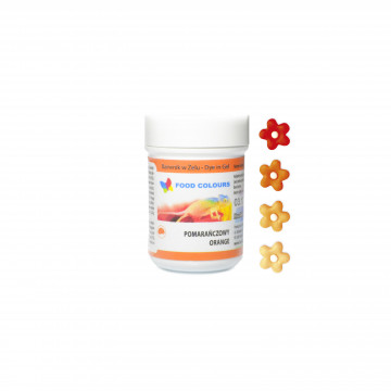 Food coloring gel in a jar - Food Colors - orange, 35 g