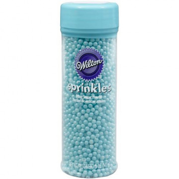 Sugar sprinkles - Wilton - pearls, shiny, blue, 141 g