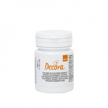 Food coloring powder - Decora - white, 40 g
