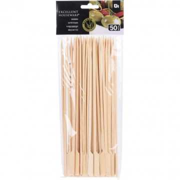Wooden sticks for appetizers - Excellent Houseware - 25 cm, 50 pcs.