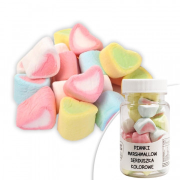 Mini Marshmallows - hearts, mix, 20 g