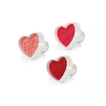 Set of cookie cutters - Tescoma - hearts, 3 pcs.