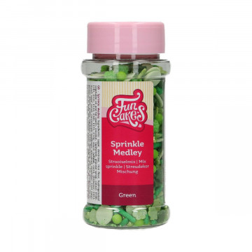 Sugar sprinkles - FunCakes - green medley, 65 g