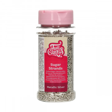 Sugar sprinkles, strands - FunCakes - silver, 80 g