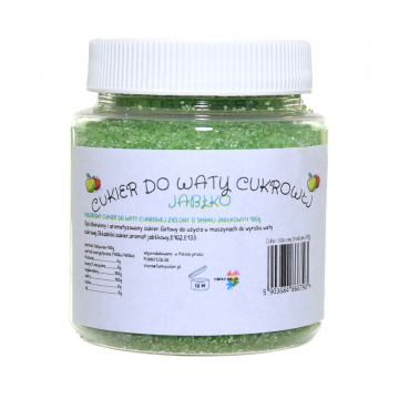 Candy floss sugar - FunkyColor - green, apple, 100 g