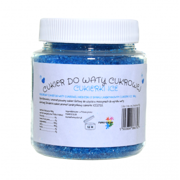Candy floss sugar - FunkyColor - blue, ICE candies, 100 g