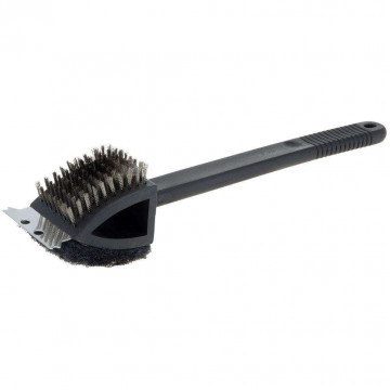 Grill cleaning brush - BBQ - 3 in 1, 36 cm