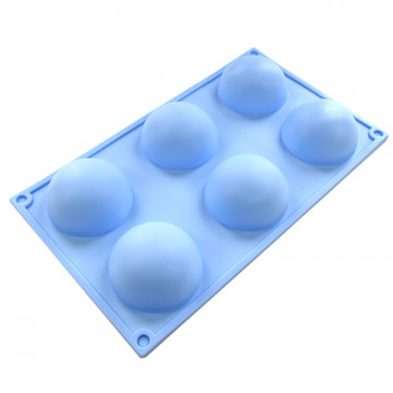 Silicone mold for donuts - hemispheres, 6 pcs.