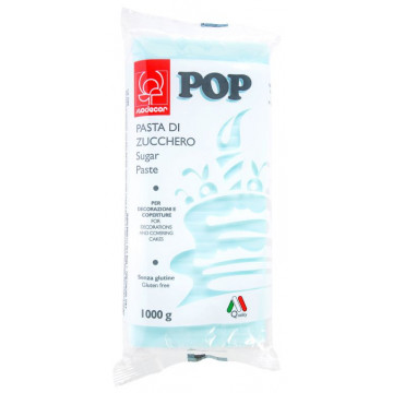 Sugar paste, fondant Pop - Modecor - sky blue, 1 kg