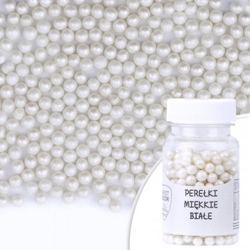 Soft pearls - white, 30 g