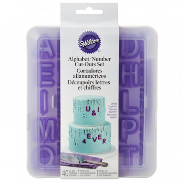 Kit for cutting letters and numbers - Wilton - 40 pcs.