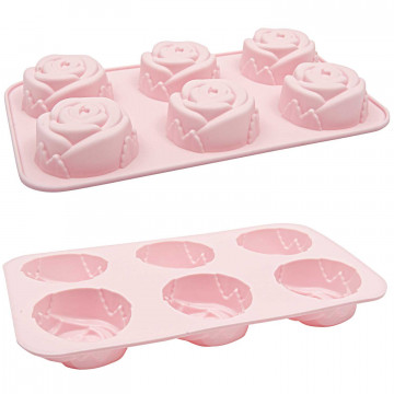 Silicone mold for cupcakes - Rico Design - roses, 6 pcs.