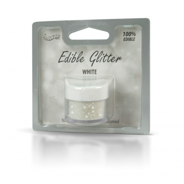 Edible glitter - Rainbow Dust - white, 5 g
