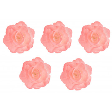 Róże chińskie waflowe - Rose Decor - różowe, 18 szt.