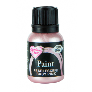 Farba spożywcza - Rainbow Dust - perłowy baby pink, 25 ml