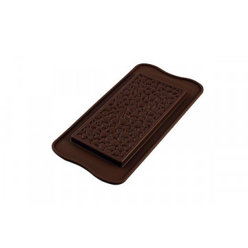 Silicone mould - SilikoMart - Love Choco Bar, 15 x 7,5 cm