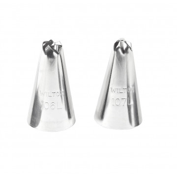 Left-handed tip set - Wilton - flowers, no. 106 and 107