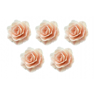 Chinese waffle roses - Rose Decor - shaded, powder, 18 pcs.