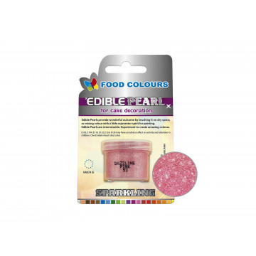 Puder spożywczy perłowy - Food Colours - Dazzling Pink, 10 ml
