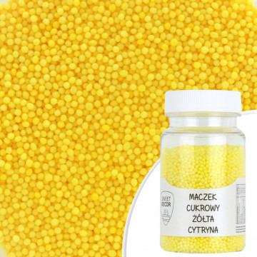 Sugar pearls sprinkles topping - yellow, 75 g
