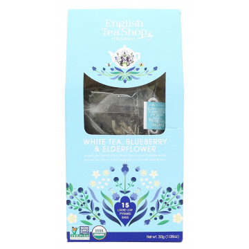 Herbata White Tea, Blueberry & Elderflower - English Tea Shop - 15 szt.