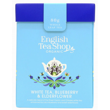 Herbata White Tea, Blueberry & Elderflower - English Tea Shop - 80 g