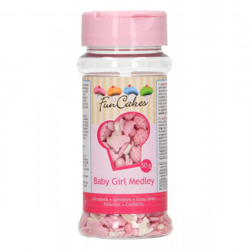 Sugar sprinkles - FunCakes - baby girl, 50 g