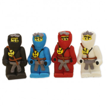 Cake Sugar Figures - Slado - ninja warriors, 4 pcs.
