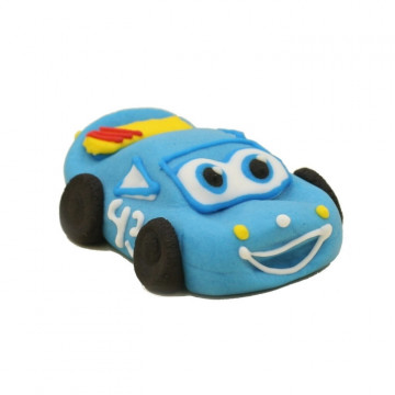 Sugar figure for cake - Slado - toy car, blue, 6 cm