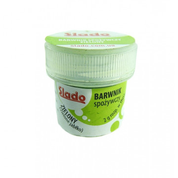 Food coloring powder for fatty masses - Slado - light green, 2 g
