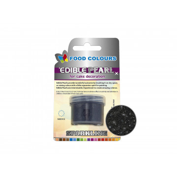 Pearl Food Powder - Food Colors - Pitch Black, 10 ml