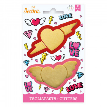 Cookie cutters - Decora - hearts, 2 pcs.