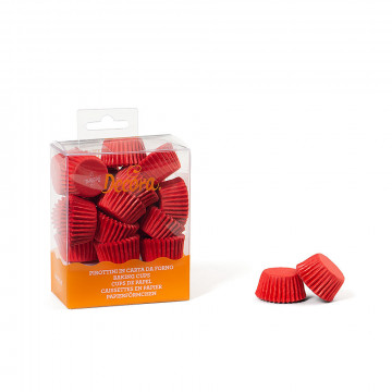 Mini muffin curlers - Decora - red, 27 x 17 mm, 200 pcs.