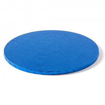Podkład pod tort okrągły - Decora - gruby, niebieski, 25 cm